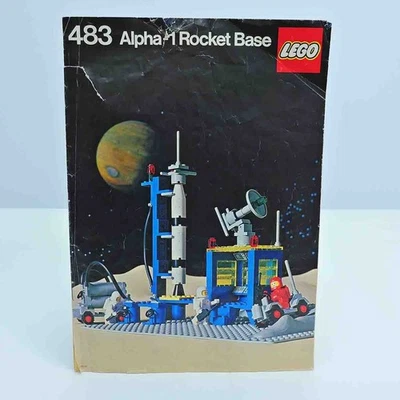 Lego 483 Alpha 1 base de cohete manual de instrucciones solamente Foto 1 de 4