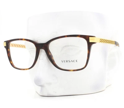 Gafas Versace MOD 3340U 108 Gafas Marrón Habana Dorado Templos 53 mm con estuche Foto 1 de 4