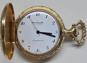 Andre` Rivalle 17J Swiss Made Working Mechanical Wind-Up Pocket Watch - Picture 1 of 5