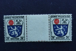 Franz. Zone General Edition MiNr. 9 With Intermediate Bridge Post Fresh (AK 032) - Picture 1 of 1