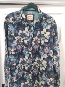 Joe Browns Men's Long Sleeved Shirt Size XXL Purple Hummingbird Design - Picture 1 of 3