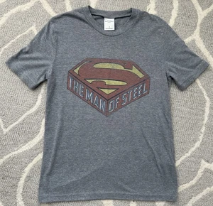 Abercrombie Kinder kurzärmliges graues T-Shirt Jungen Small Superman Rundhalsausschnitt Freizeit - Bild 1 von 3