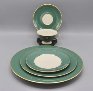 Franciscan Palomar Jade 5-Piece Place Setting Cup Saucer Bread Salad Dinner MINT - Picture 1 of 7