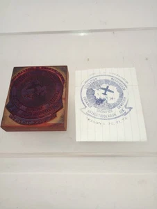 Vintage 3.5" US Navy Antartic Devron Six Rubber Stamp Season's 1970 , 71 , 72 - Picture 1 of 6