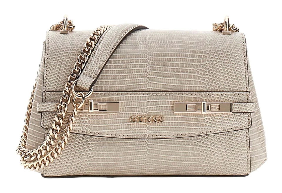 GUESS Melinda Mini Convertible Xbody Flap Bag Schultertasche Tasche Light Taupe - Bild 1 von 3