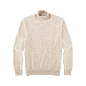 Olymp Men Turtleneck Sweater Modern Fit Beige 015012 20 - Picture 1 of 3