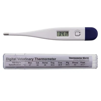 Vets Thermometer Veterinary Rapid Response Animal Dog Cat Horse Pet- IN-144 - Image 1 of 4