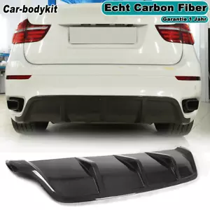 Carbon Diffusor für BMW X6 E71 08-14 Heckdiffusor Stoßstange Spoiler Heckansatz - Bild 1 von 13