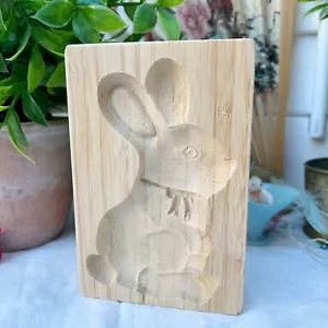 Hemoton Biscuit Bunny Rabbit Wooden Mold Easter Cookie Wood Carving - Picture 1 of 2