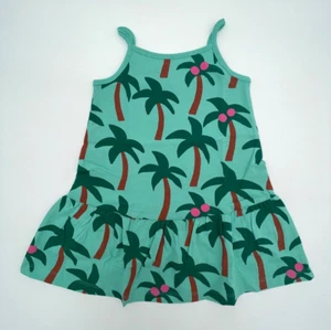 NWOT Hanna Andersson "Palm Trees on Tidepool" Tank Top Dress Size 4 (100cm) - Picture 1 of 6