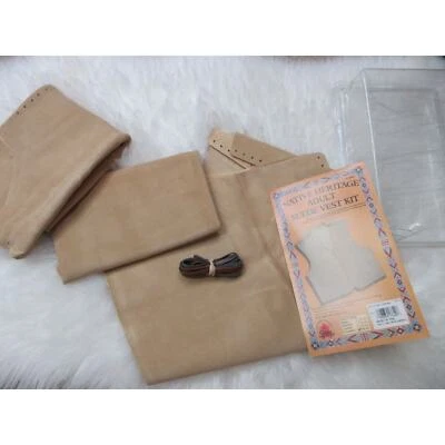 Kit Chaleco de Gamuza para Adultos Herencia Nativa de Fábrica de Cuero Tandy Talla XL Nuevo Caja Abierta Foto 1 de 4