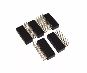 16 POS 2x8 2,0 mm Steigung Buchse Kopfzeile rechter Winkel durch Loch - 5er-Pack - Bild 1 von 1