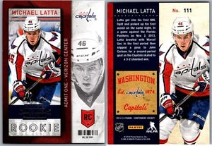 13-14 PANINI CONTENDERS ROOKIE - MICHAEL LATTA RC /600 #111 WASHINGTON CAPITALS - Picture 1 of 1