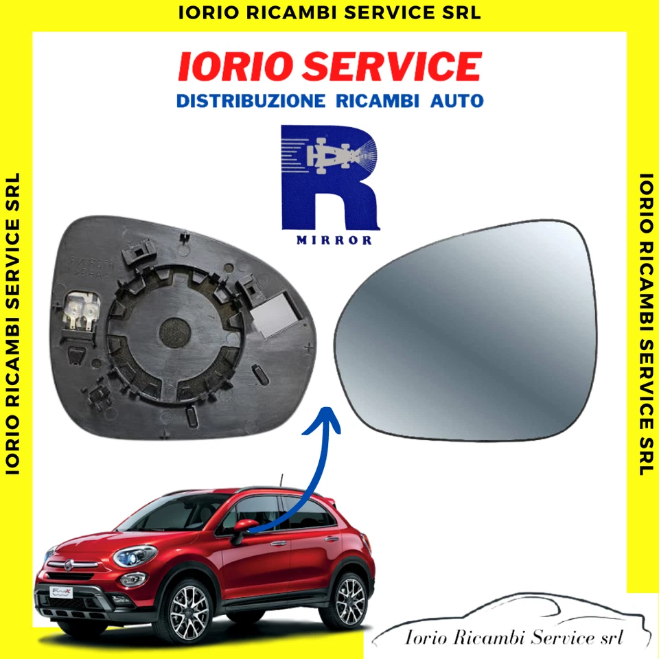 PIASTRA SPECCHIO TERMICA SINISTRO CON VETRO FIAT 500X (NON PER SISTEMA BLIS) - Immagine 1 di 1