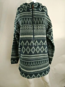 Smartwool Women Hudson Trail Fleece Poncho Sweater Blue Medium 16663-K70 - Picture 1 of 12