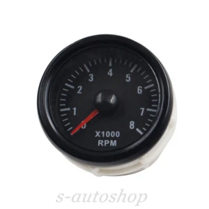Velocímetros transparentes para automóvil de 2" 52 mm medidores tintados 0-8 (x1000) RPM universales - Imagen 1 de 7