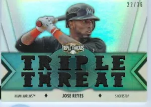 2012 Topps Triple Threads Jose Reyes Game Worn Jersey Card #'d 36 - Marlins - Picture 1 of 1