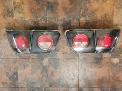 1999-2000 Honda Civic Sedan 4dr Euro Altezza Tail Lights - Black - Image 1 of 4