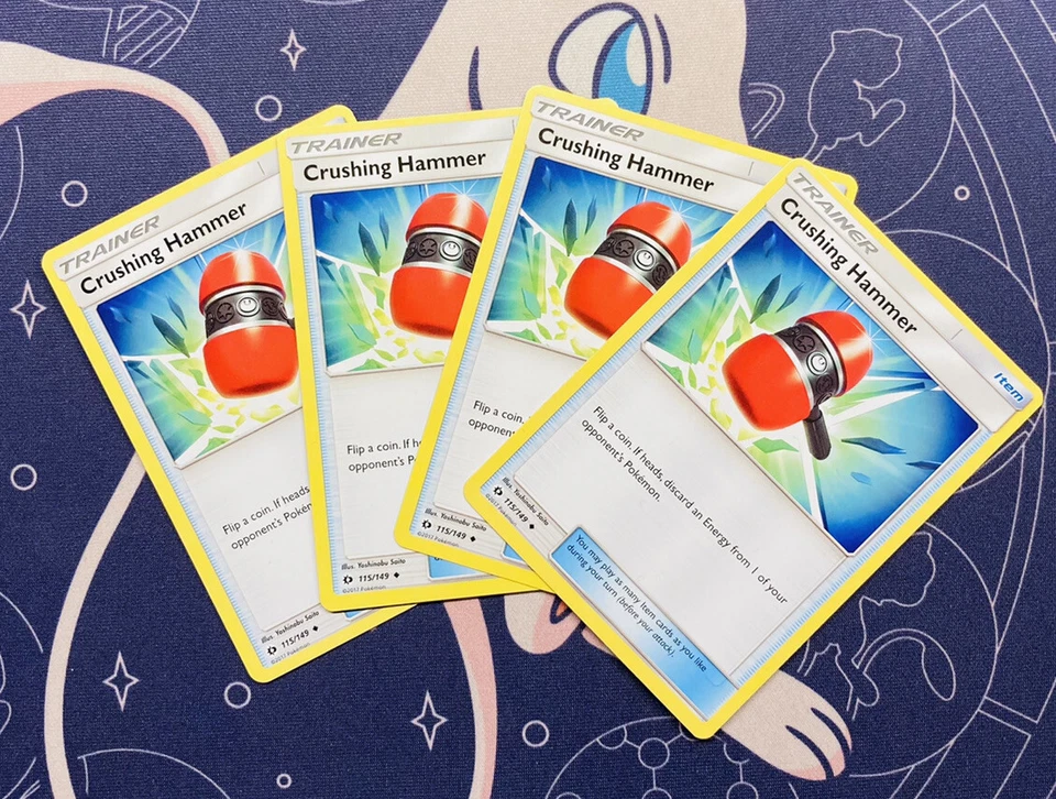 x4 Pokémon TCG Crushing Hammer Sun & Moon Base Set 115/149 Regular Uncommon - Image 1 of 1