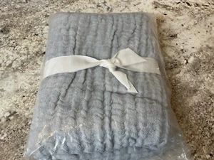 Pottery Barn Cloud Handcrafted Cotton Linen Quilted Sham EURO, Chambray Blue- - Picture 1 of 2