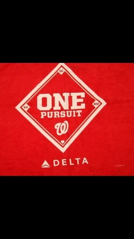Washington Nationals Delta Airlines Towel - Baseball Airline Stadium Rally Rag Cover