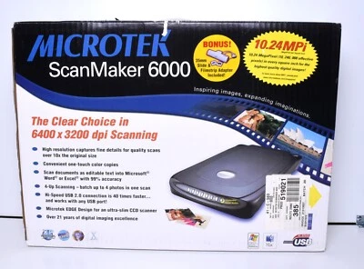 Microtek Scanmaker 6000 Flatbed With Original Manual - Image 1 of 3