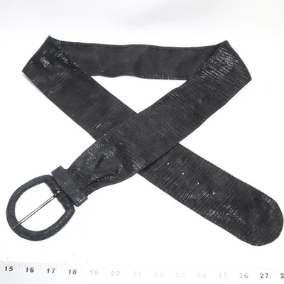 Shiny Hip Belt Women 2XL Black Shimmer Wide Fabric - Image 1 of 4