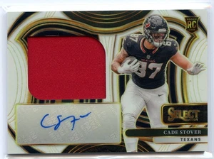 2024 Panini Select White Cade Stover RPA RC Rookie Patch Auto /75 Texans - Picture 1 of 2