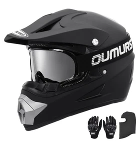 OUMURS Adult ATV Dirt Bike Helmet Set with Goggles, Gloves & Mask - M - Picture 1 of 15