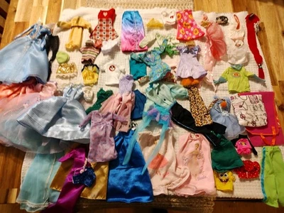 Lot Of Disney And Vintage Barbie Clothes See Description - Image 1 of 4