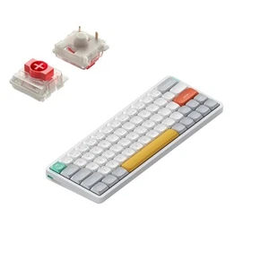 Nuphy Air60 V2 Tastiera Meccanica Senza Fili, Bianco Ionico, QWERTY US, Red - Foto 1 di 7