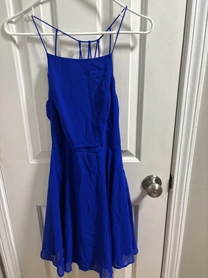 Contempo Casuals Vintage Dress Small Spaghetti Strap Zip Mini Gown  - Image 1 of 4