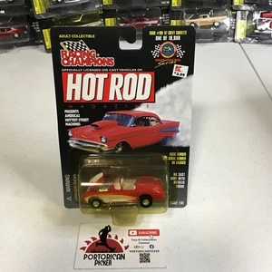 RACING CHAMPIONS HOT ROD MAGAZINE #108 RED '57 CHEVY CORVETTE 1/64 PRESSOFUSO MI - Foto 1 di 6