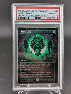Mana Crypt Neon Ink Green MTG Magic The Gathering SPG PSA 10 Gem Mint 0017f LCI - Image 1 of 2