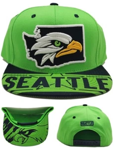 Seattle Nuevo Nivel Superior State Fill Seahawks Colores Verde Azul Era Snapback Gorra Gorra - Imagen 1 de 9