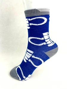 Indianapolis Colts Football Blue with White Repeat Logo Youth Socks - Picture 1 of 2
