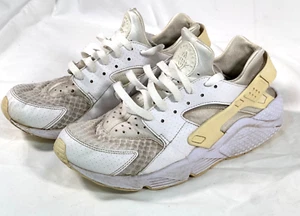 Nike Air Huarache Mens Triple White Platinum Size 10 Running Shoes Sneakers - Picture 1 of 16
