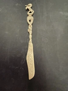 Vintage Brieföffner Rom Souvenir verziert silberfarben Messing - Bild 1 von 4