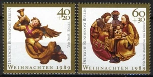 Berlín 1989, Surtax Juego de Navidad en muy buen estado montado, Mi 858-59 4 € - Imagen 1 de 1