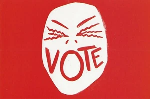Postcard "VOTE" Climate Change Politcal Protest Artist: Abigail Gray Swartz MINT - Picture 1 of 1