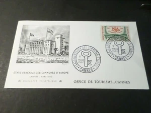 France 1960 FDC 1° Day States General Service Common Europa, Canes 5 Mars - Picture 1 of 1