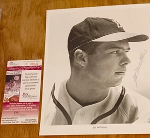 1956 Eddie Mathews 8x10 autographed photo, - Picture 1 of 5