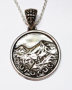 Ararat Mountain Silver Pendant - Picture 1 of 2