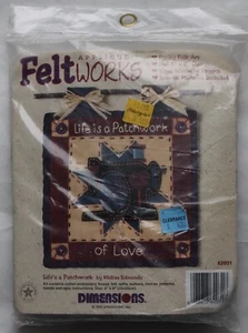 1995 Dimensions Feltworks Life is a Patchwork of Love Sewing Machine #62031 NOS - Picture 1 of 2
