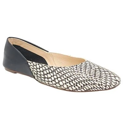 Botkier Mujeres Sin Cordones Ballet Pisos Britt Talla US 6.5 Blanco Negro Estampado Serpiente Foto 1 de 4