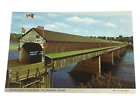 Hartland Longest Covered Bridge New Brunswick Canada Postcard Vtg Otto Milserv