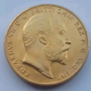 Full Sovereign, Edward Vll - Beautifully Gold plated, 8g weigh - Original size. - Picture 1 of 2