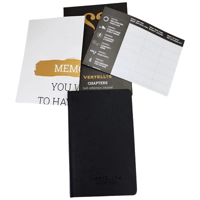 Vertells Chapters Self-Reflection Journal Reflection Book Leather Vertelli?s New - Image 1 of 4