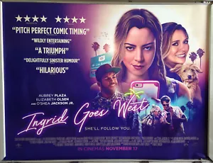 Cinema Poster: INGRID GOES WEST 2017 (Quad) Aubrey Plaza Elizabeth Olsen - Picture 1 of 1