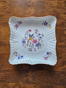 Hammersley English Bone China Porcelain Bird of Paradise Square Dish / Tray - Picture 1 of 5